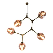 Pendente Orbe de Teto Bella Iluminação KY001SG Dourado e Champagne 80x40x95 Bivolt Foto mini 4