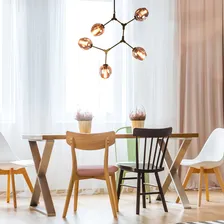 Pendente Orbe de Teto Bella Iluminação KY001SG Dourado e Champagne 80x40x95 Bivolt Foto mini 3