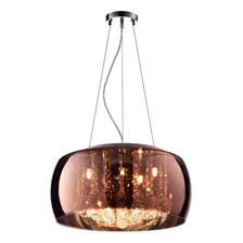 Pendente Plafon Soho Cromado e Transparente e Cobre 60cm 9xg9 225w - PD006CO Bella Foto mini 1