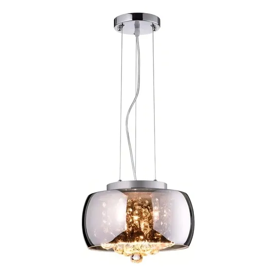 Pendente Plafon Soho Cromado E Transparente Pd005cr - Bella Foto 1
