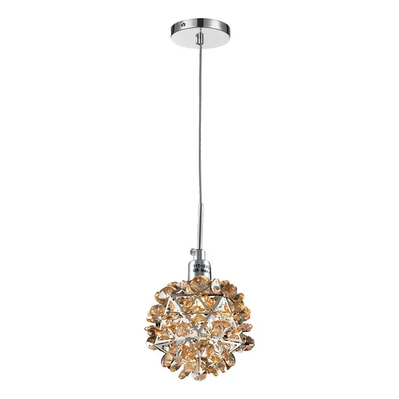 Pendente Praga De Cristal 1l G9 Transparente/âmbar Cor Âmbar Foto 1