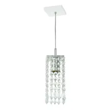 Pendente Quadrado Clearcrillic Cristal Acrílico Branco Foto mini  2