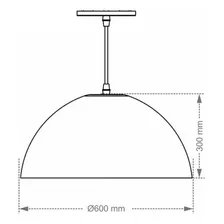 Pendente Redondo Design 60cm Td 821f Taschibra Vermelho Fosco Foto mini 3