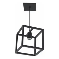 Pendente Retangular 1 Lmpada Metal Preto Quadrado Pantoja Foto mini 1