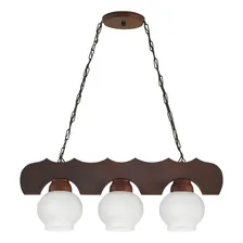 Pendente Rústico Canga Envelhecido 3 Lâmpadas Muller 303e Cor Preto 110V/220V Foto  mini 1