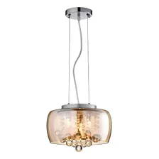 Pendente Soho 28cm 12cm Bella Iluminação Ambar Dourado Bivol Foto mini 1