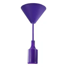 Pendente Soquete Em Silicone Cores St507 Estrutura Purpura Bivolt Foto  mini 1
