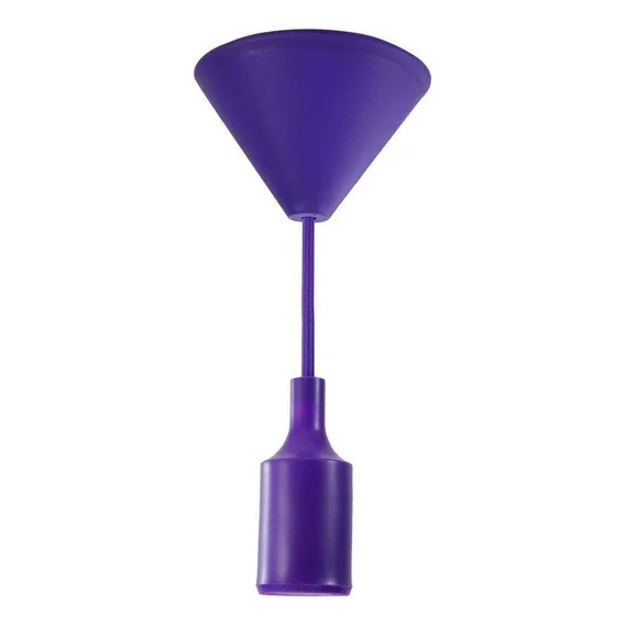 Pendente Soquete Em Silicone Cores St507 Estrutura Purpura Bivolt Foto 1