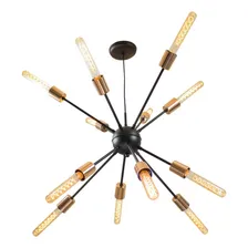 Pendente Sputnik Atom 70cm P/ 12 Lâmpadas E-27 St598 Estrutura Preto Foto  mini 1