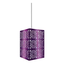 Pendente Taschibra Renda 102 Led E27 Autovolt Roxo Fbwt Foto mini 1