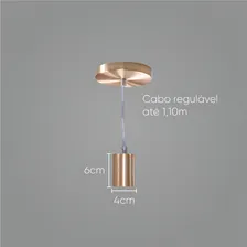 Pendente Tubo Cilindro Alumínio 4x10cm E27 St458 Foto mini  2