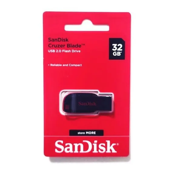 Pendrive Sandisk Cor Preto 32GB Foto 1