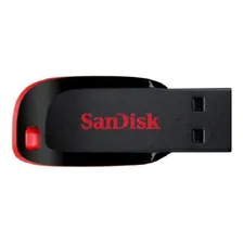 Pendrive Sandisk Cruzer Blade 64gb Z50 - Preto/vermelho Foto mini 2
