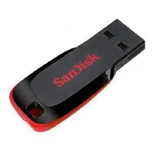 Pendrive Sandisk Cruzer Blade 64gb Z50 - Preto/vermelho Foto mini 1