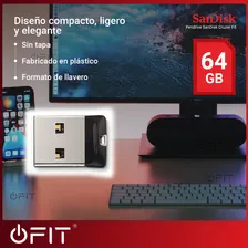 Pendrive Sandisk Cruzer Fit Usb 2.0 de 64 GB Foto mini 3