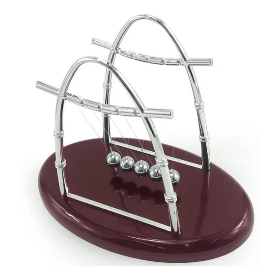 Pendulo Newton Oval Enfeite Decorativo Bolas De Metal Foto 1