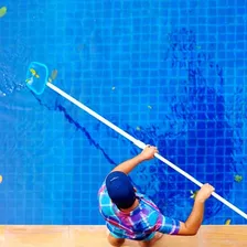 Peneira Cata Folha Plástica Limpeza De Piscina Foto mini 3