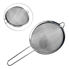 Peneira Fina Em Inox 18cm Para Coar Sucos Líquidos Cozinha Foto mini 1