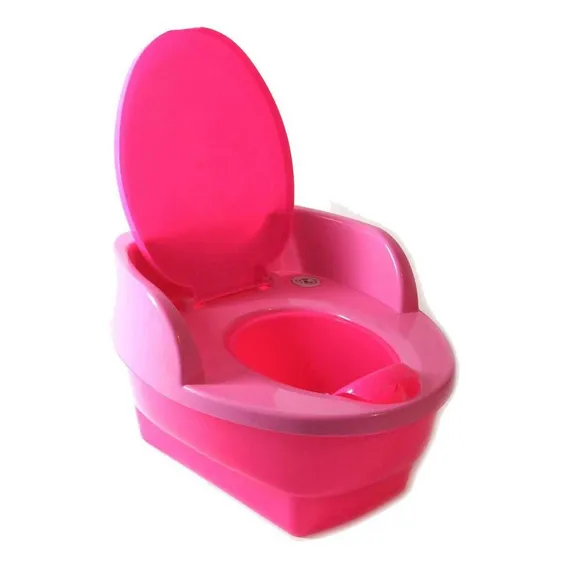 Penico Troninho Musical 3 Em 1 Assento Degrau Rosa Love Foto 1