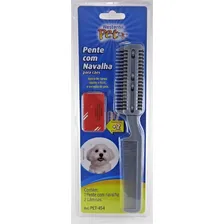 Pente Com Navalha Pet P/ Cães E Gatos 2 Lâminas Western Cor Cinza Foto mini  2