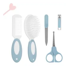 Pente Escova Bebe Kit Higiene Buba Completo Com Cortador Cor Kit Cuidados Buba Azul Foto  mini 1