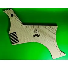 Pente Lualki Pente Alinhador Barba Impecável Modelador Alinhador Régua Bege Foto mini 3