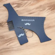Pente Modelador Acrilico Para Barba Alinhador E Régua Luxo Foto mini 4