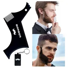 Pente Modelador Acrilico Para Barba Alinhador E Régua Luxo Foto mini 2