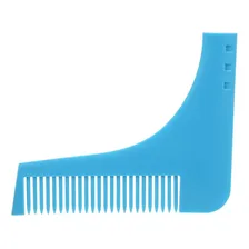 Pente Régua Alinhador Barba Bigode Desenvolvido Para Homens Pente Azul Foto mini 1