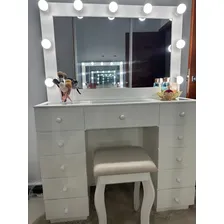 Penteadeira Camarin Branca Com Espelho Foto mini 4