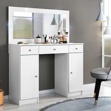 Penteadeira Dem贸bile Carisma Camarim Com Espelho 3 Gavetas 2 Portas H Cor Branco Foto mini 2