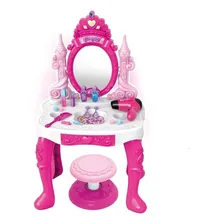 Penteadeira Infantil Da Princesa Niro Brinquedos Penteadeira infantil Com Acess贸rios Som Luz Cor Rosa Foto mini 1