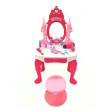 Penteadeira Infantil Da Princesa Niro Brinquedos Penteadeira infantil Com Acess贸rios Som Luz Cor Rosa Foto mini 4