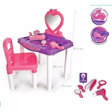 Penteadeira Infantil Fashion Cadeira E Acess贸rios Poliplac Foto mini 3
