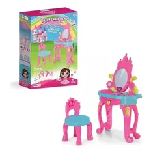 Penteadeira Infantil Princesas com acess贸rios Brinquedo Rosa Foto mini 3