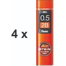 Pentel Grafite Ain Stein 0,5mm 2b / Hb Tubo C 40 Grafites Foto mini 1