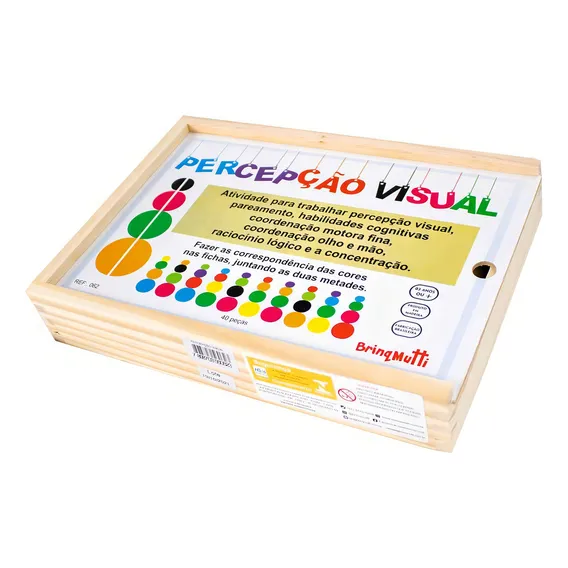 Percepção Visual Brinquedo Educativo Madeira Foto 1