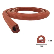 Perfil Borracha Silicone Porta Forno 10 Esteiras 4,5 Metros Foto mini 2