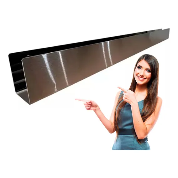 Perfil De Inox Para Porta De Madeira Proteção Acabamento Acabamento Brilhante Cor Prateado Foto 1