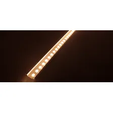 Perfil Embutir 5m 43x10 C/ Fita 48 Leds 110v Direto Na Rede Luz Branco-quente Perfil Preto Foto mini 2