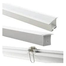 Perfil Embutir Alumínio 1000x36mm P/ Fita Led St1096 Luz Sem Led - Acabamento Branco 110v/220v (bivolt) Foto  mini 1