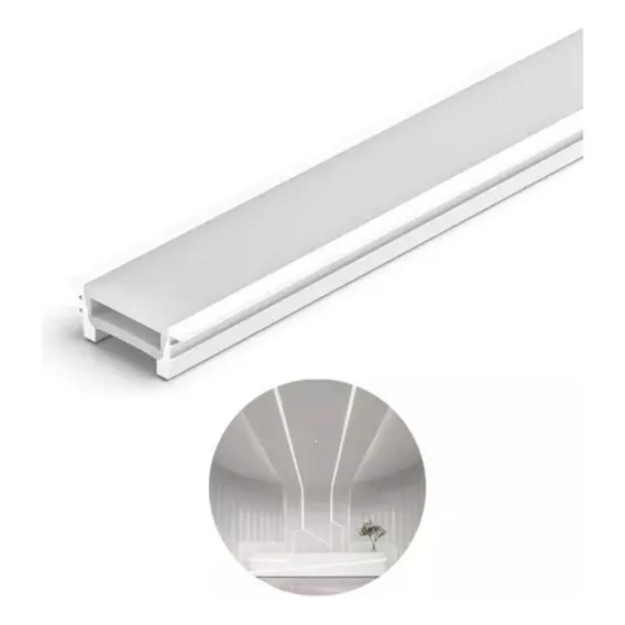 Perfil Silicone Flexível Sobrepor Fita Led Luz Branco Frio Silicone 20 Metros 24v 14mm Pci Leds Foto 1