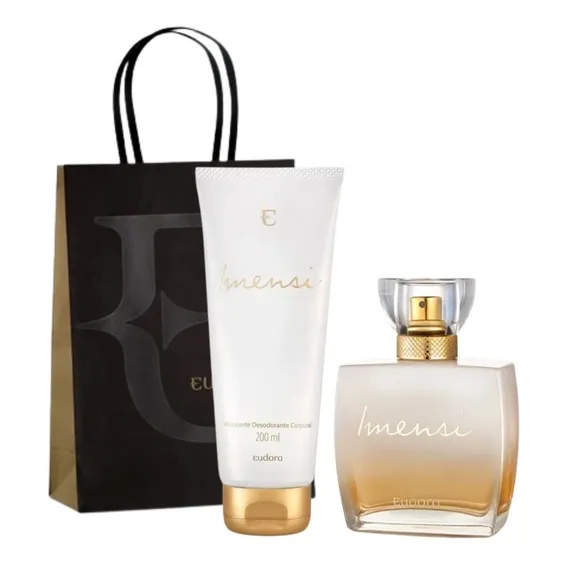 Perfume Eudora Imensi Kit Presente Perfume+hidratante Sacola Foto 1