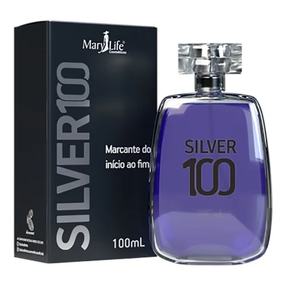 Perfume Masculino Homens Fortes E Modernos Silver 100 Mary Life 100ml Foto 1