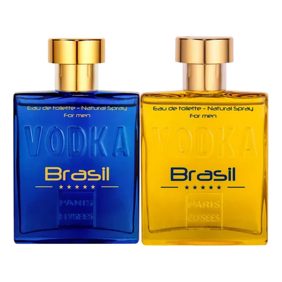 Perfumes Paris Elysees Vodka Brasil Azul + Amarelo Foto 1