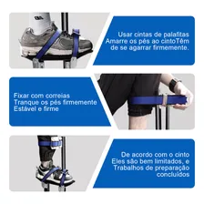 Perna Mecânica 60-100cm Pintor Gesseiro Poda Drywall Perna De Pau Para Pintor Perna Mecanica Pintor Drywall Perna De Aluminio Cor Prateado Foto mini 4