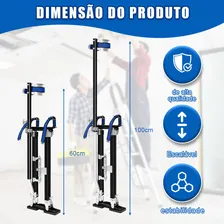 Perna Mecânica 60-100cm Pintor Gesseiro Poda Drywall Perna De Pau Para Pintor Perna Mecanica Pintor Drywall Perna De Aluminio Cor Prateado Foto mini  3