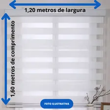 Persiana Cortina Tela Solar 5% Band么 120 X 160 Branca Pronta Foto mini 3