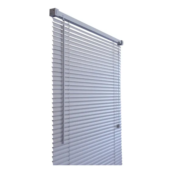 Persiana Horizontal Cortina Pronta 25mm Pvc 120x130cm Cores Cor Persiana Horizontal Cortina Cinza Foto 1