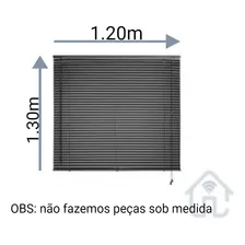 Persiana Horizontal Cortina Pronta 25mm Pvc 120x130cm Cores Cor Persiana Horizontal Cortina Cinza Foto mini 4